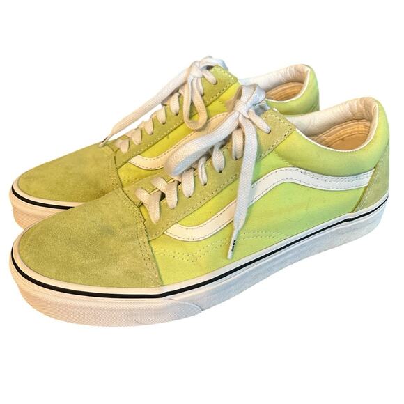 VANS Old Skool Neon Green Lace Up Shoe Men Size 9 Women Size 10.5 - Picture 1 of 6